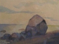Siirtolohkare rannalla